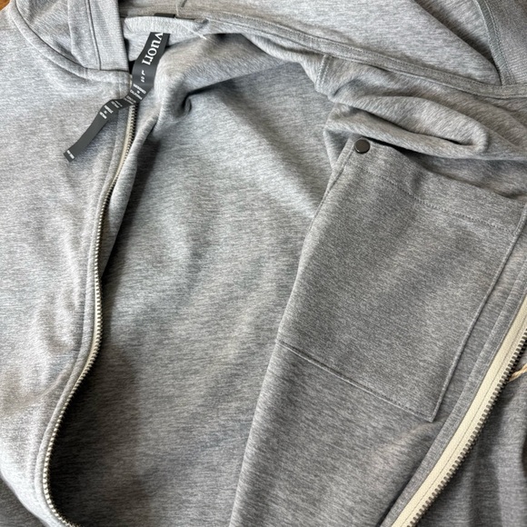 New Vuori Men’s Apparel Coronado Hoodie Light Heather Grey Size Large V243 #Gym - Picture 7 of 8